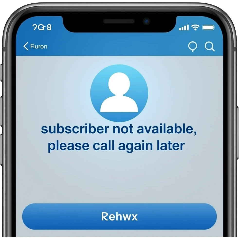 the subscriber is not available please call again later emoji