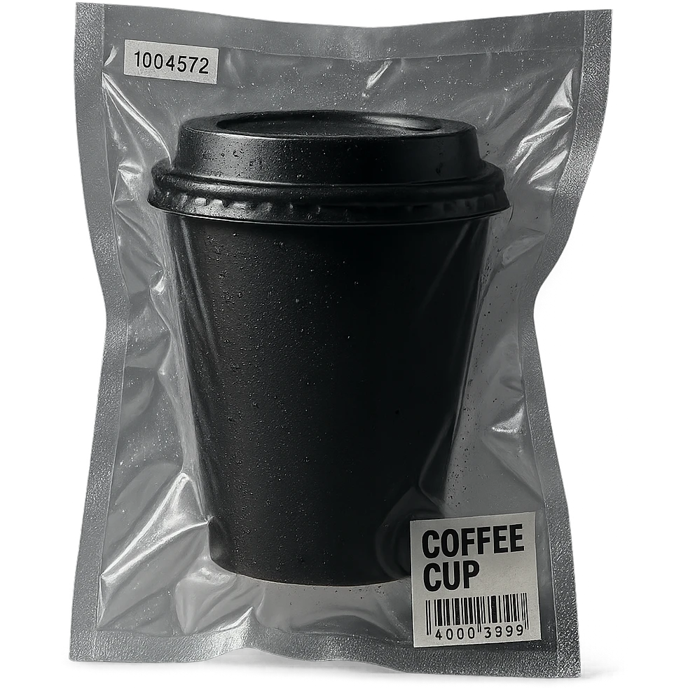 vacuum-sealed style coffee cup with a lid emoji