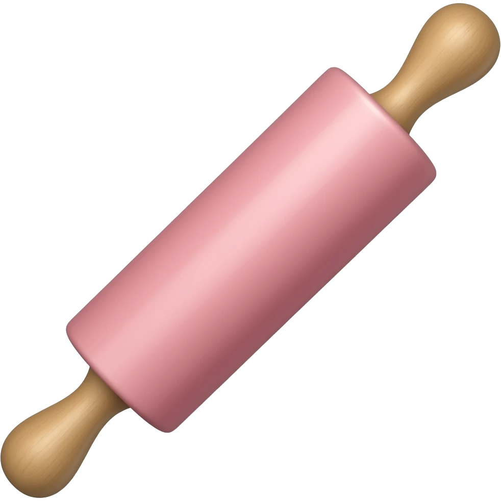 Rolling pin light pink emoji