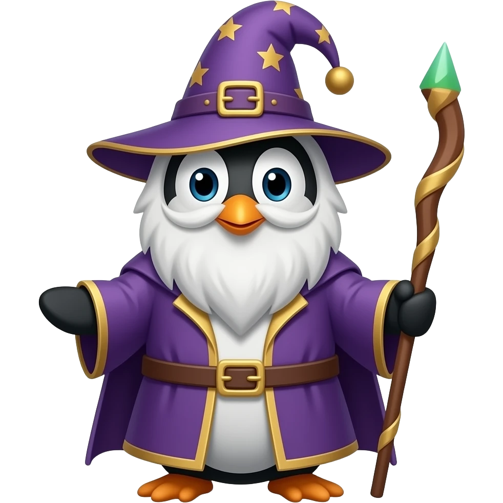 Penguin Wizard emoji