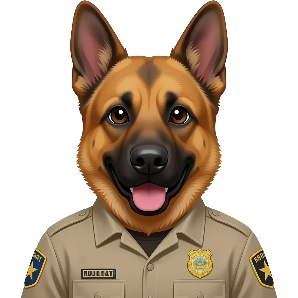 security dog handler emoji