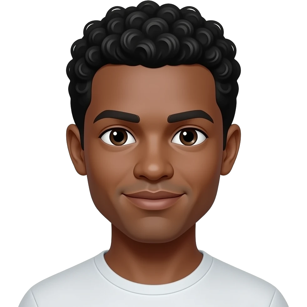 black man.com curly hair American cut emoji emoji