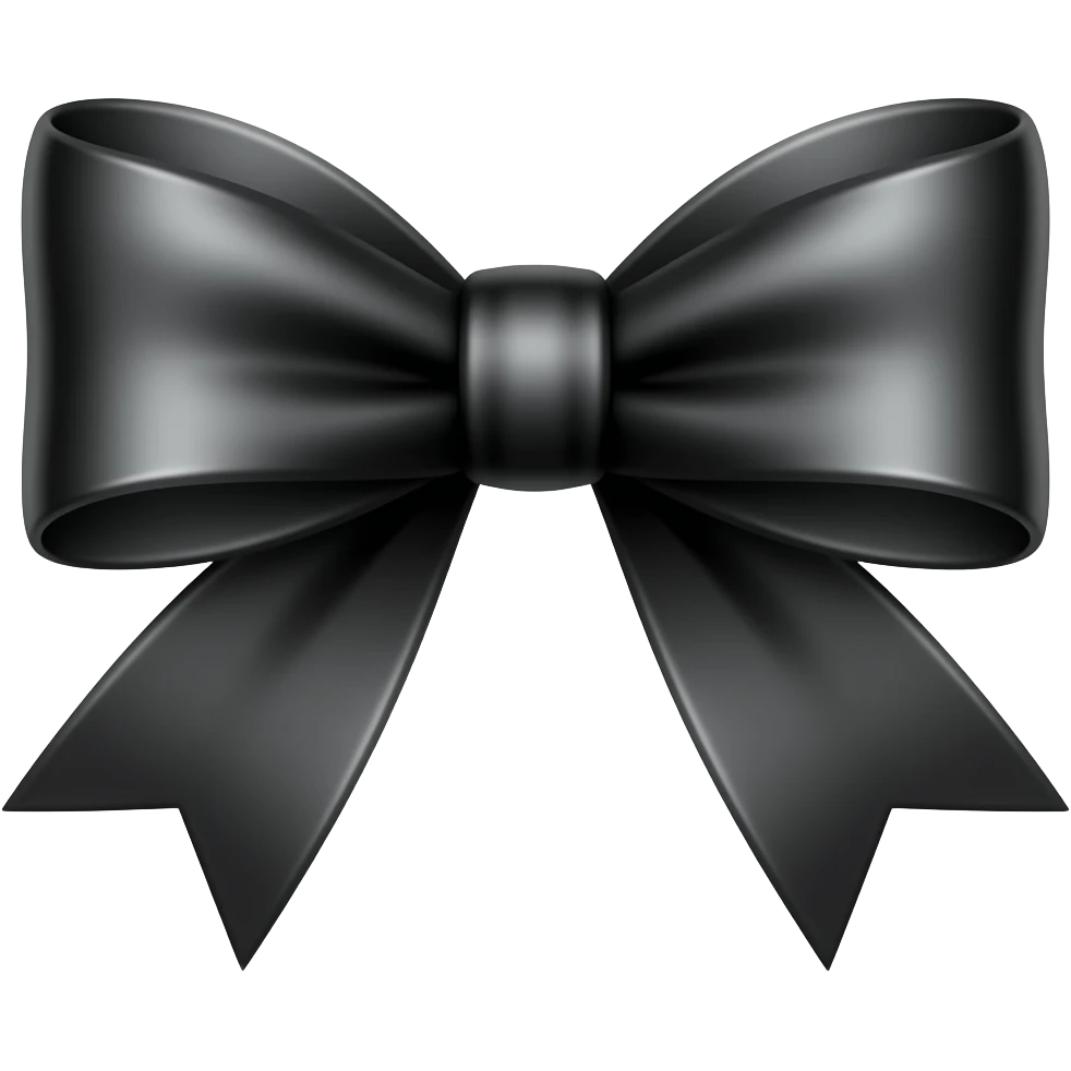 Black bow emoji