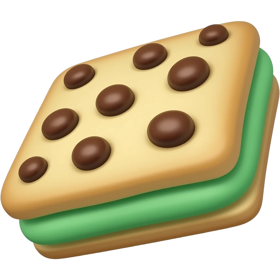 choc mint slice biscuit emoji