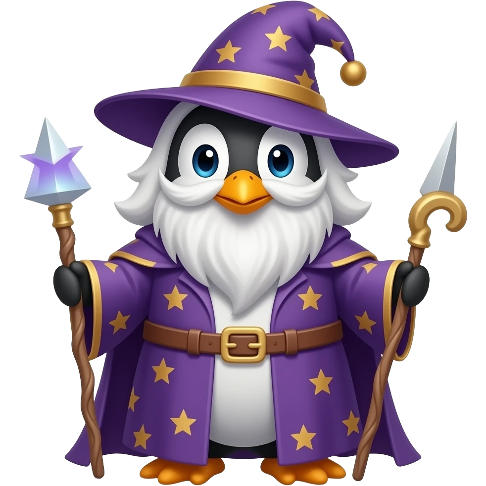 Penguin Wizard emoji