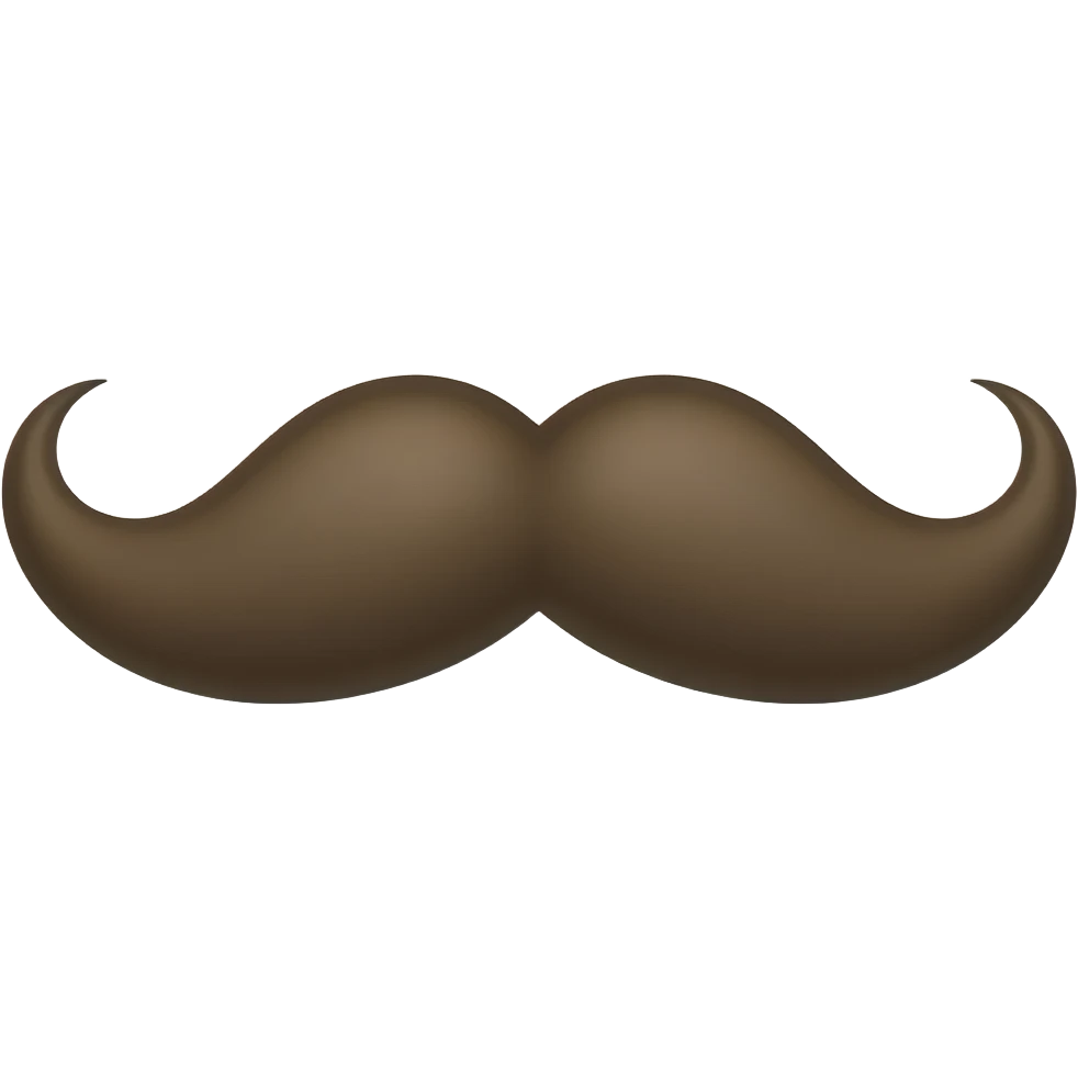 Brown mustach emoji