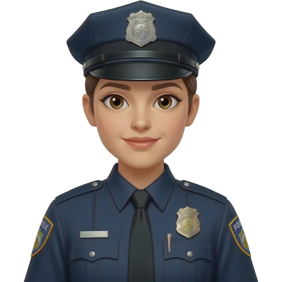 Mujer, uniformada de vigilancia emoji