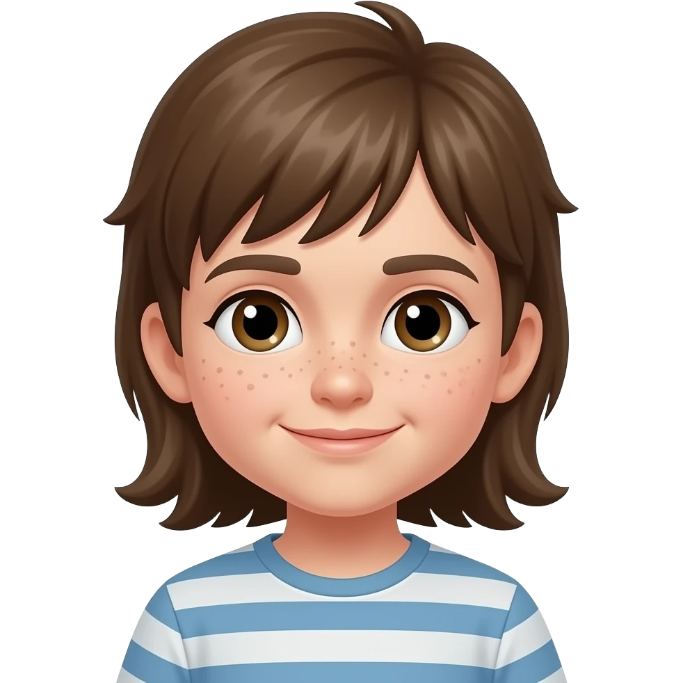 Ребенок с прыщами на подбородке emoji