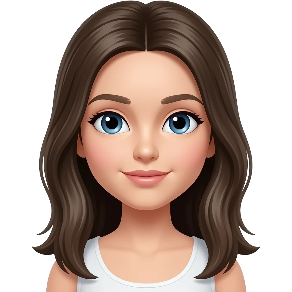 Boneca hidratando o cabelo emoji