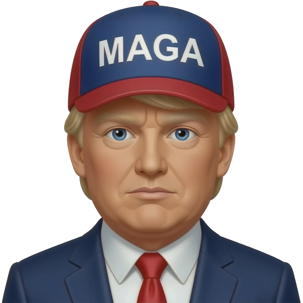 Trump in MAGA hat emoji