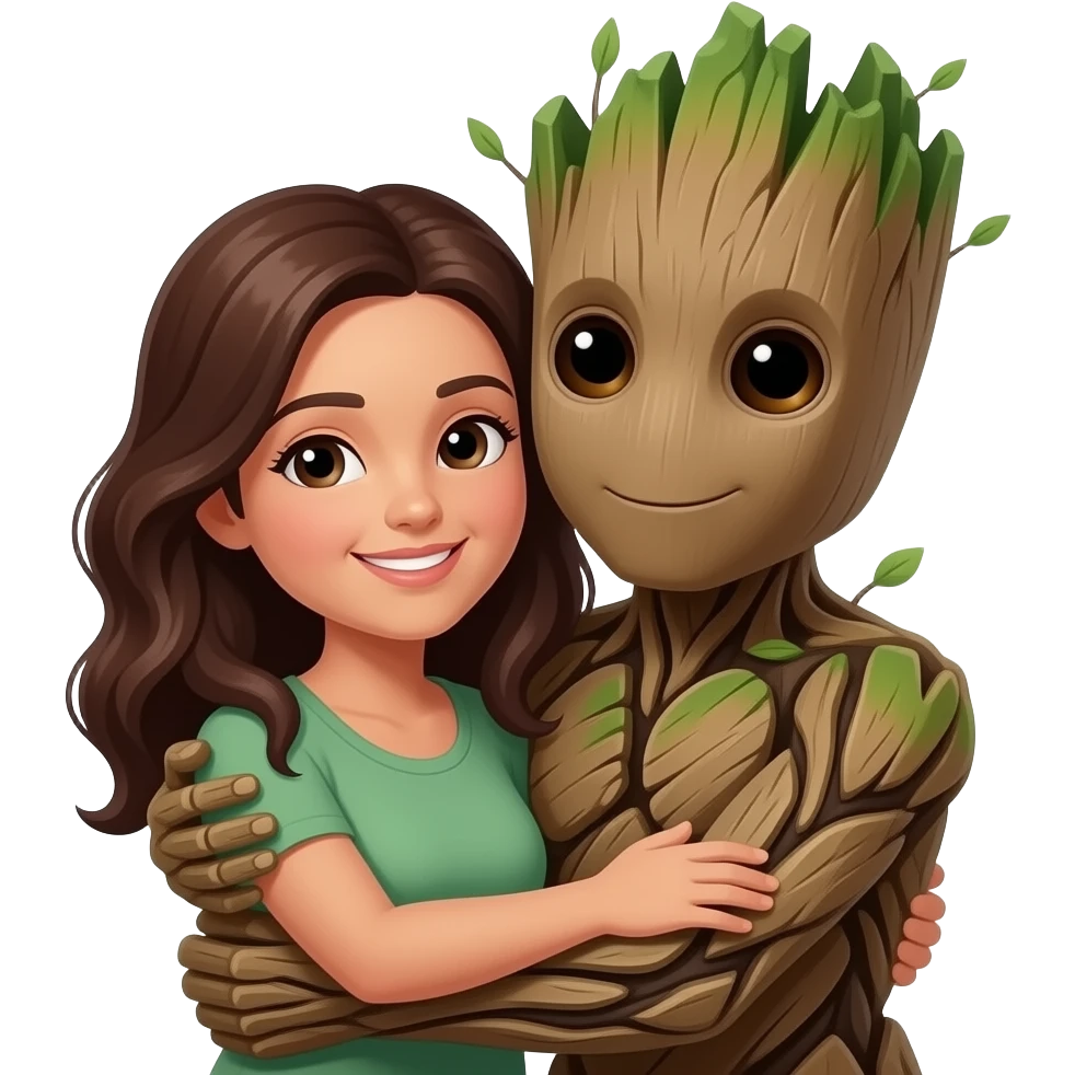 Mommy hugs Groot emoji