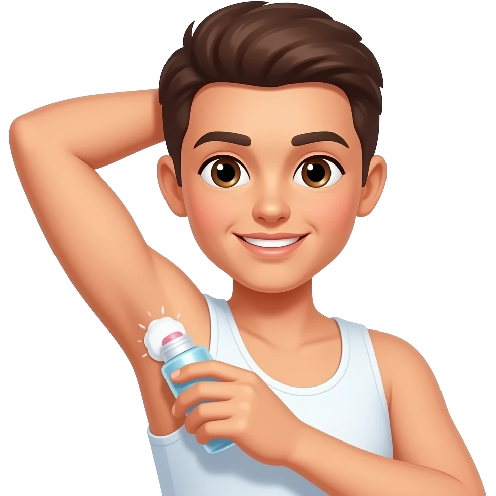 applying deodorant on armpit emoji