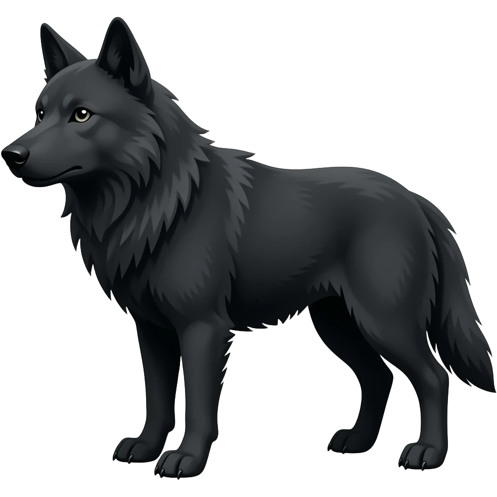Loups noir emoji