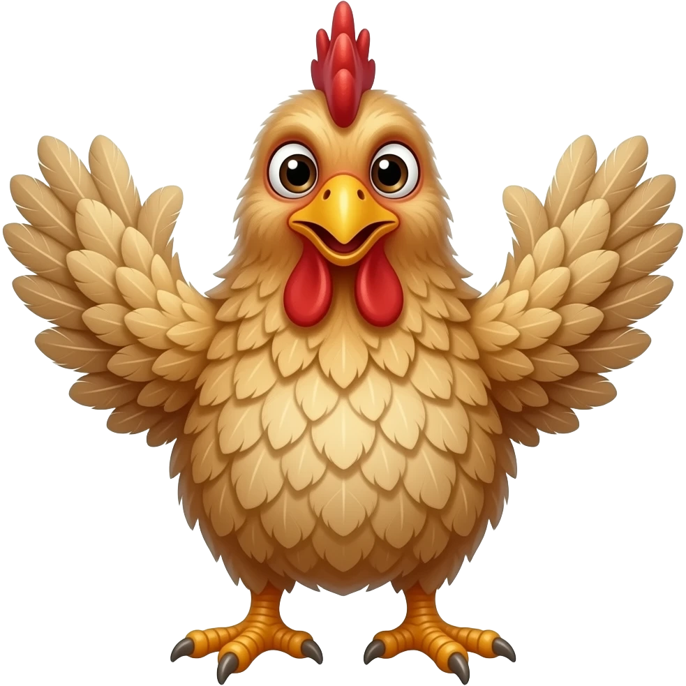 chicken hand puppet emoji