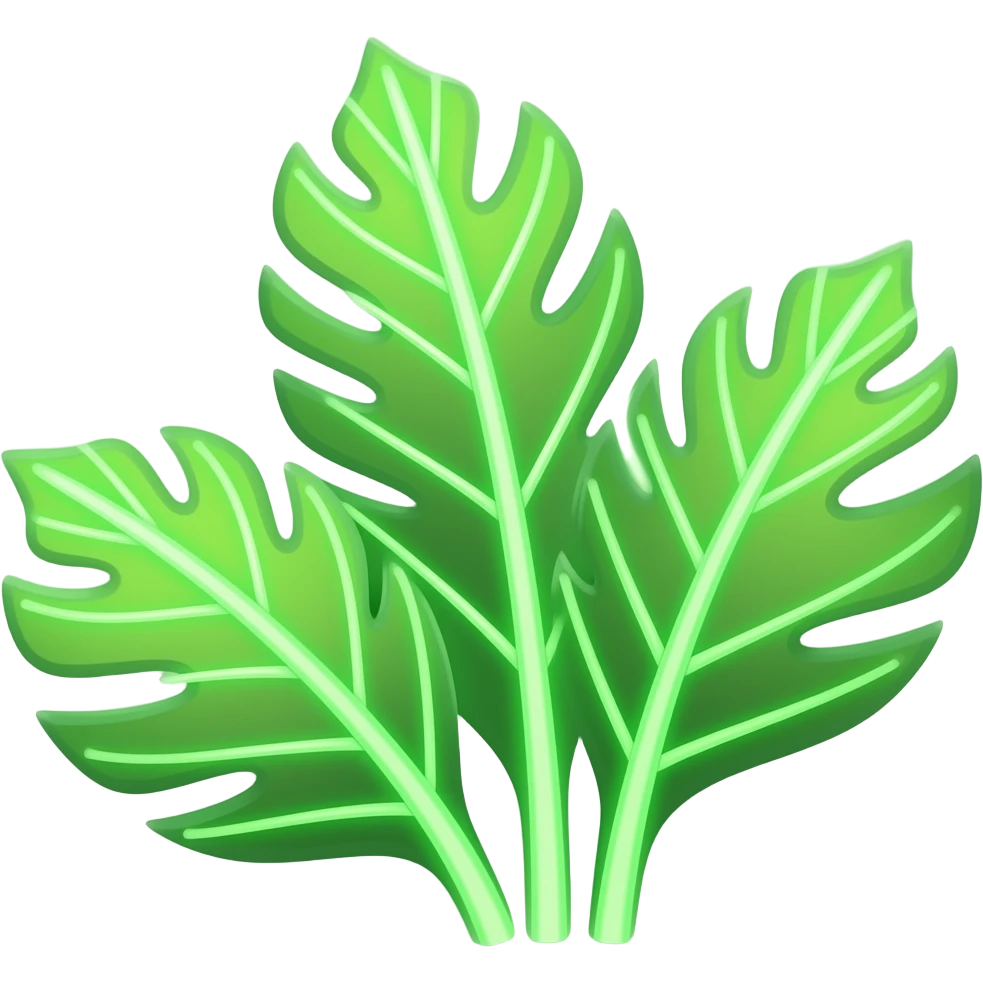 plant neon emoji