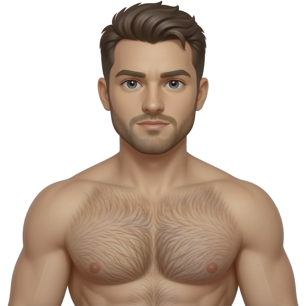 hairy muscle chest emoji