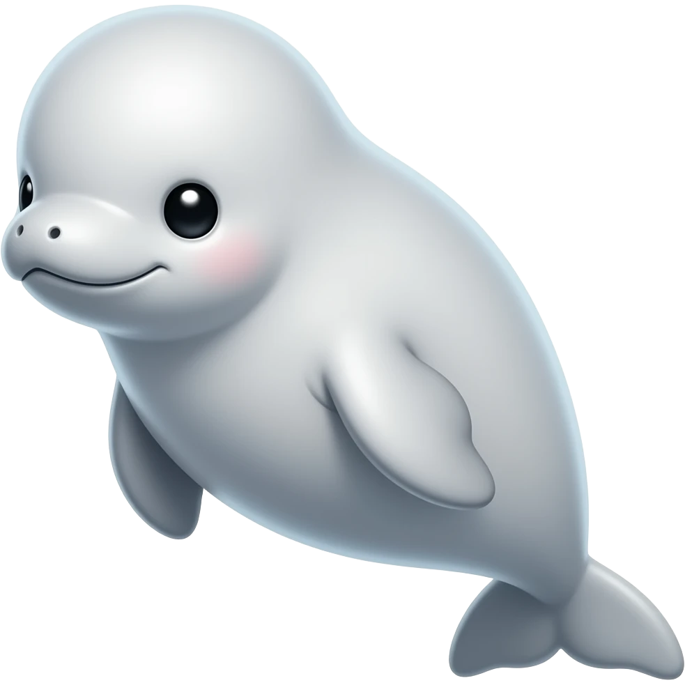 Una beluga cute emoji