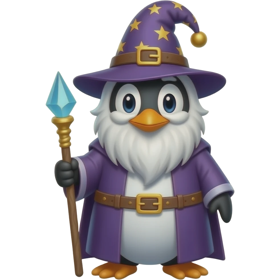 Penguin Wizard emoji