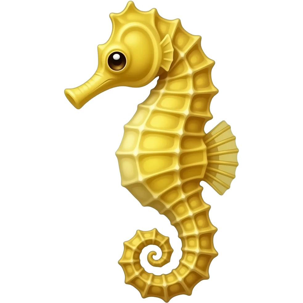 تکس آرت اسب دریایی زرد emoji