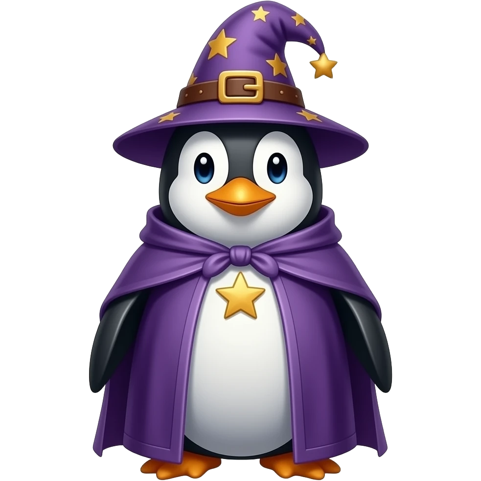 Penguin Wizard emoji