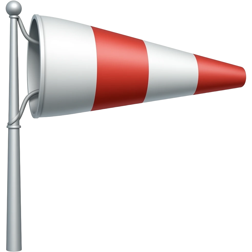 White windsock flag emoji
