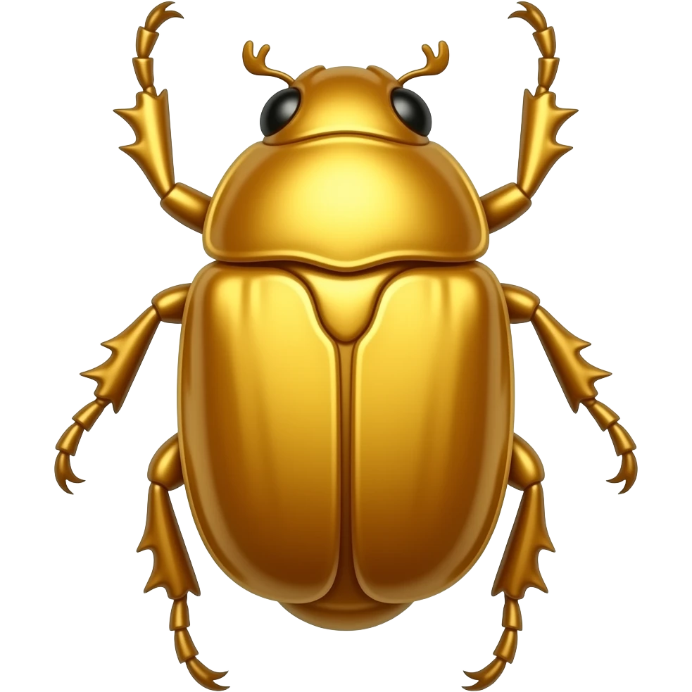 Golden beetle emoji