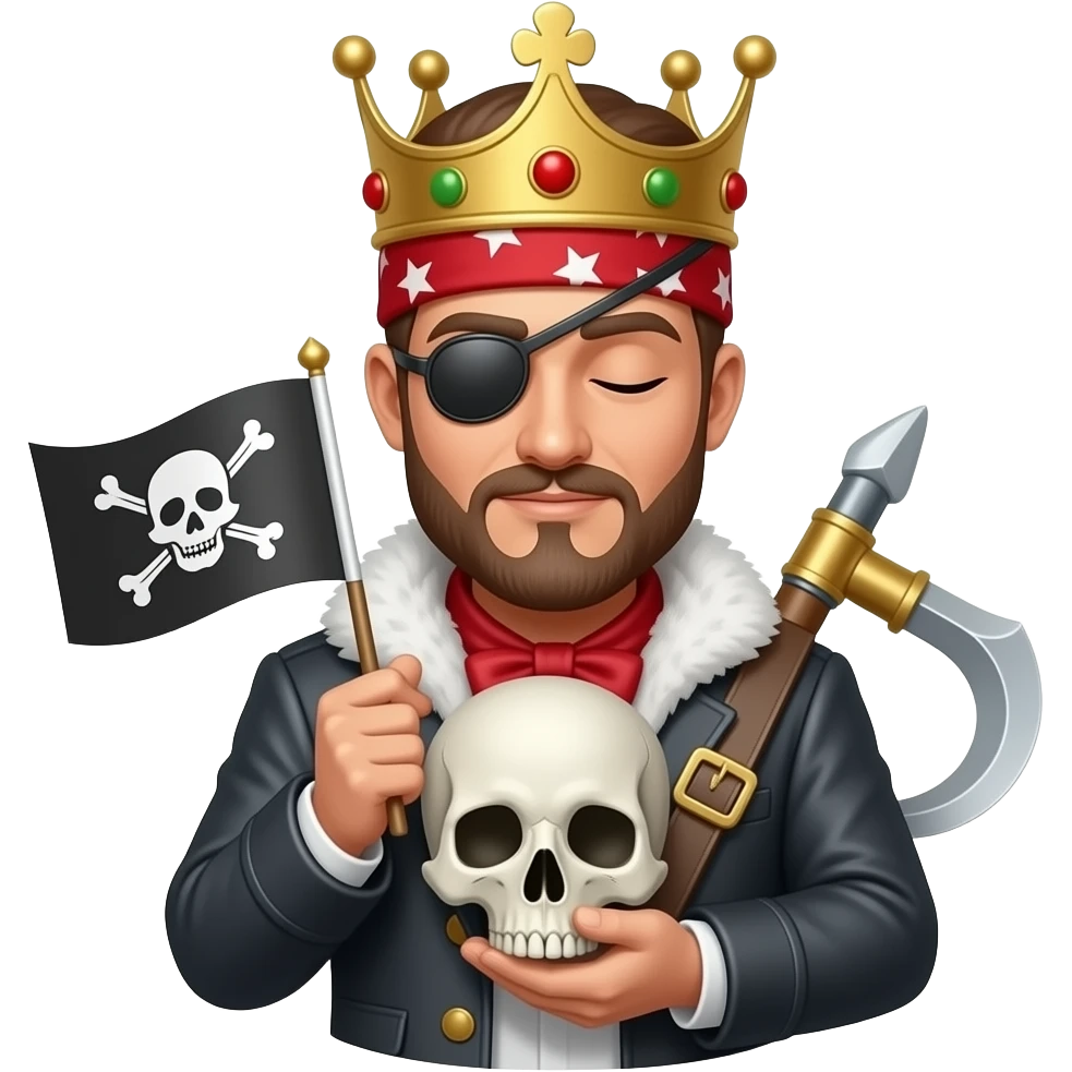 👑💀🏴‍☠️ close eyes emoji