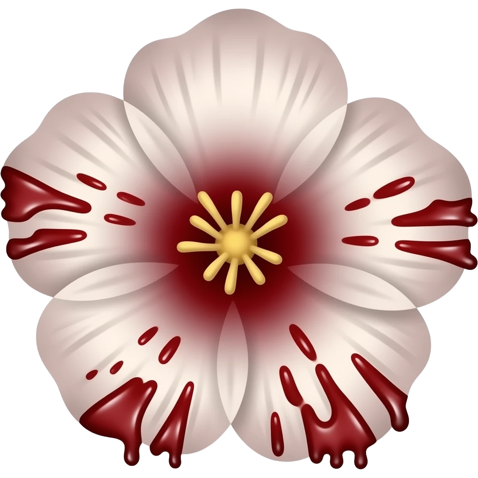 flower blood emoji