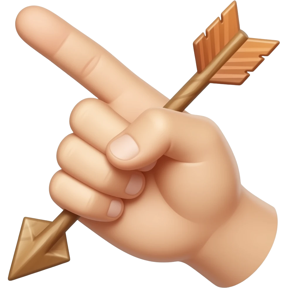 hand arrow emoji