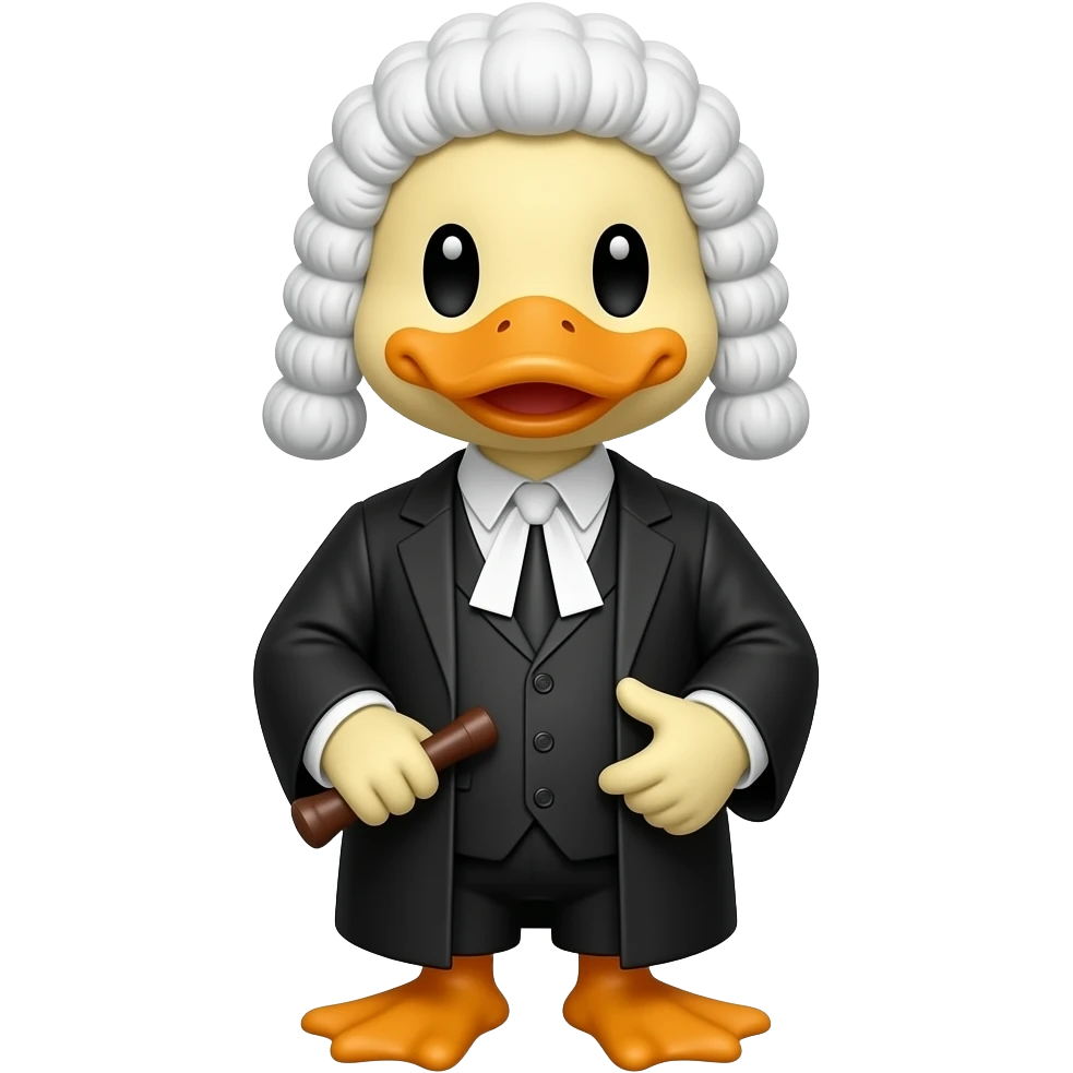 A Duck as a barrister emoji