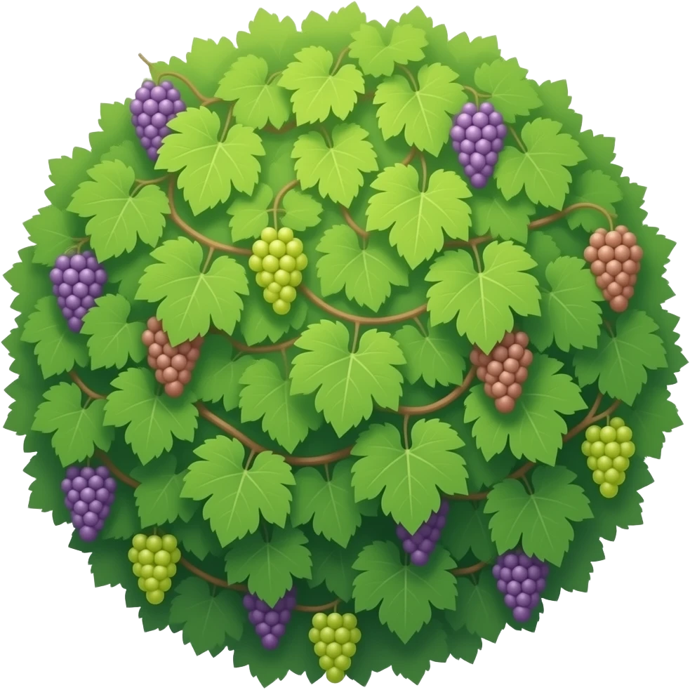 climbing grapevine tree top view isometric no background emoji | AI ...