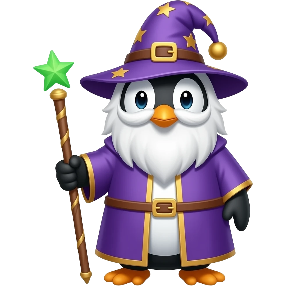 Penguin Wizard emoji