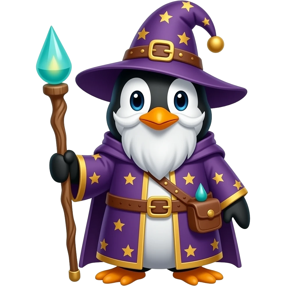 Penguin Wizard emoji