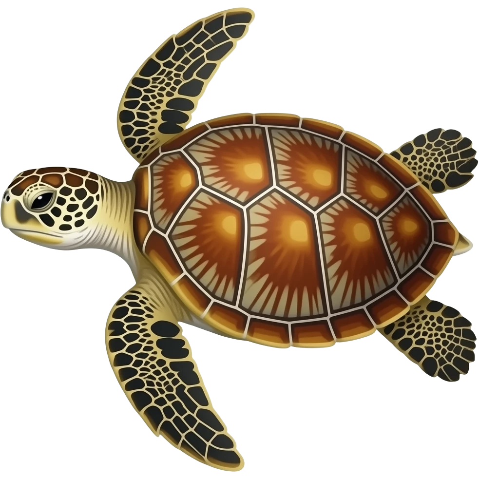 Hawksbill turtle emoji