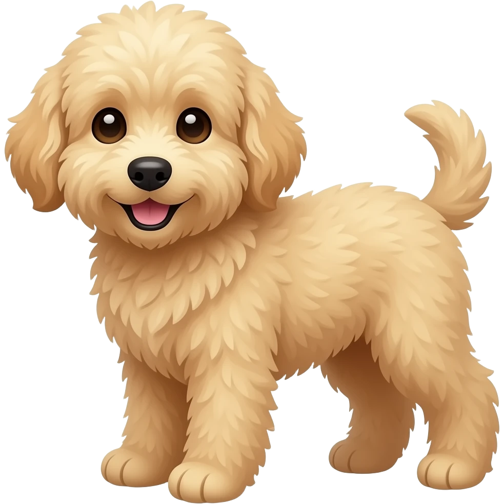 can you please make a picture of a goldendoolde dog pls emoji