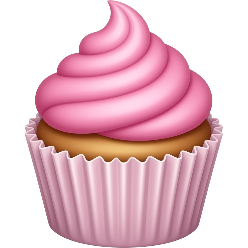 Cupcake with pink icing emoji