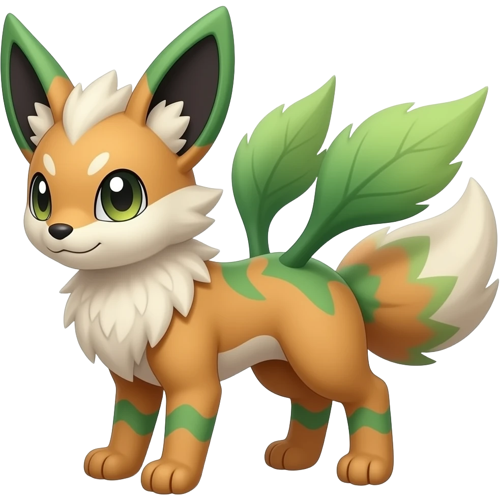 Pyroar-Furret-Leafeon-Shinx-Luxray-Fakémon-hybrid emoji