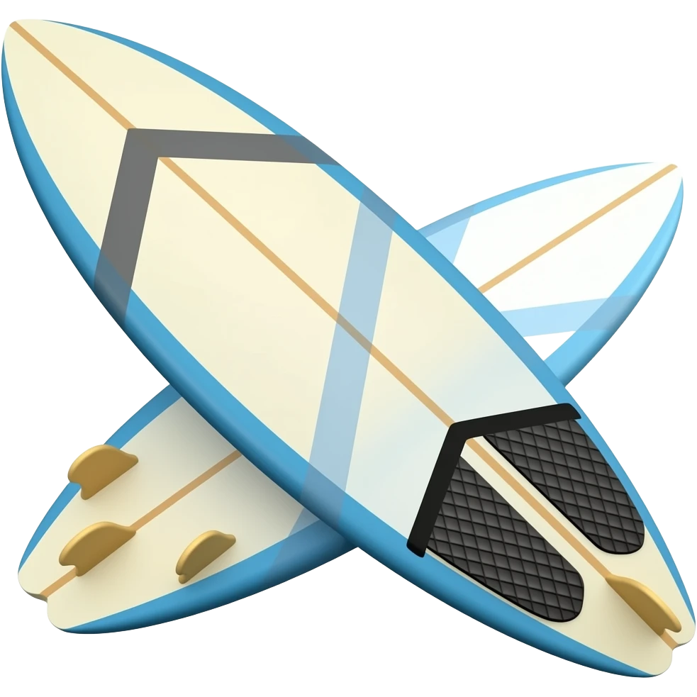 surfing board straight on the ground emoji