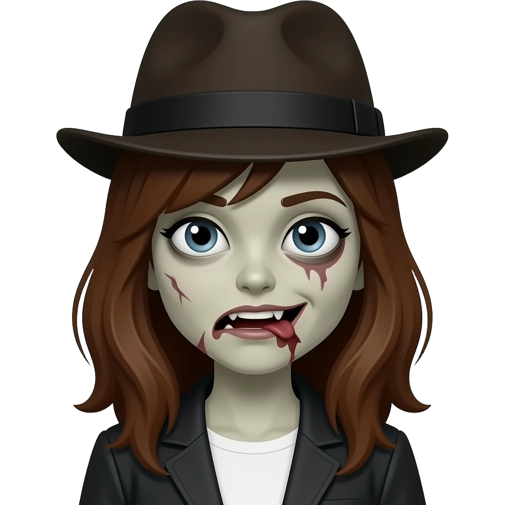 feMale zombie with Hat emoji