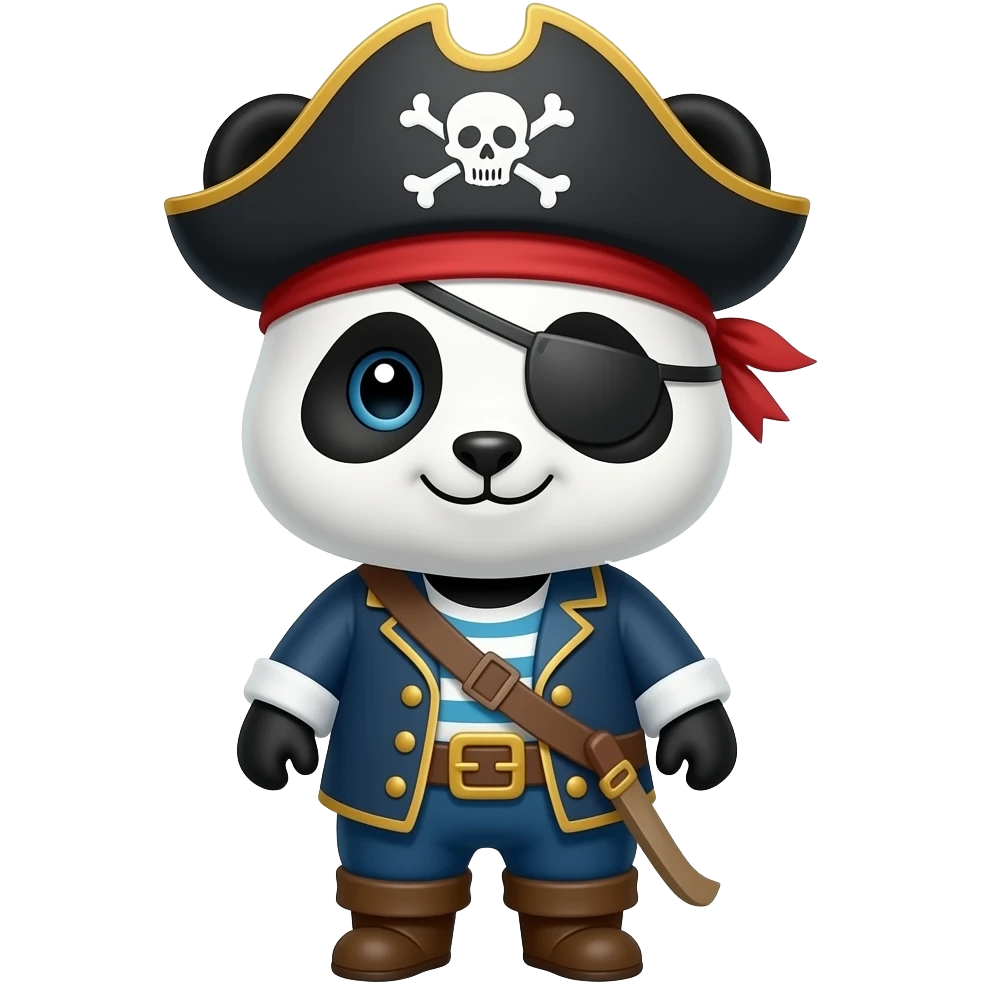 A CUTE PANDA PIRATE emoji