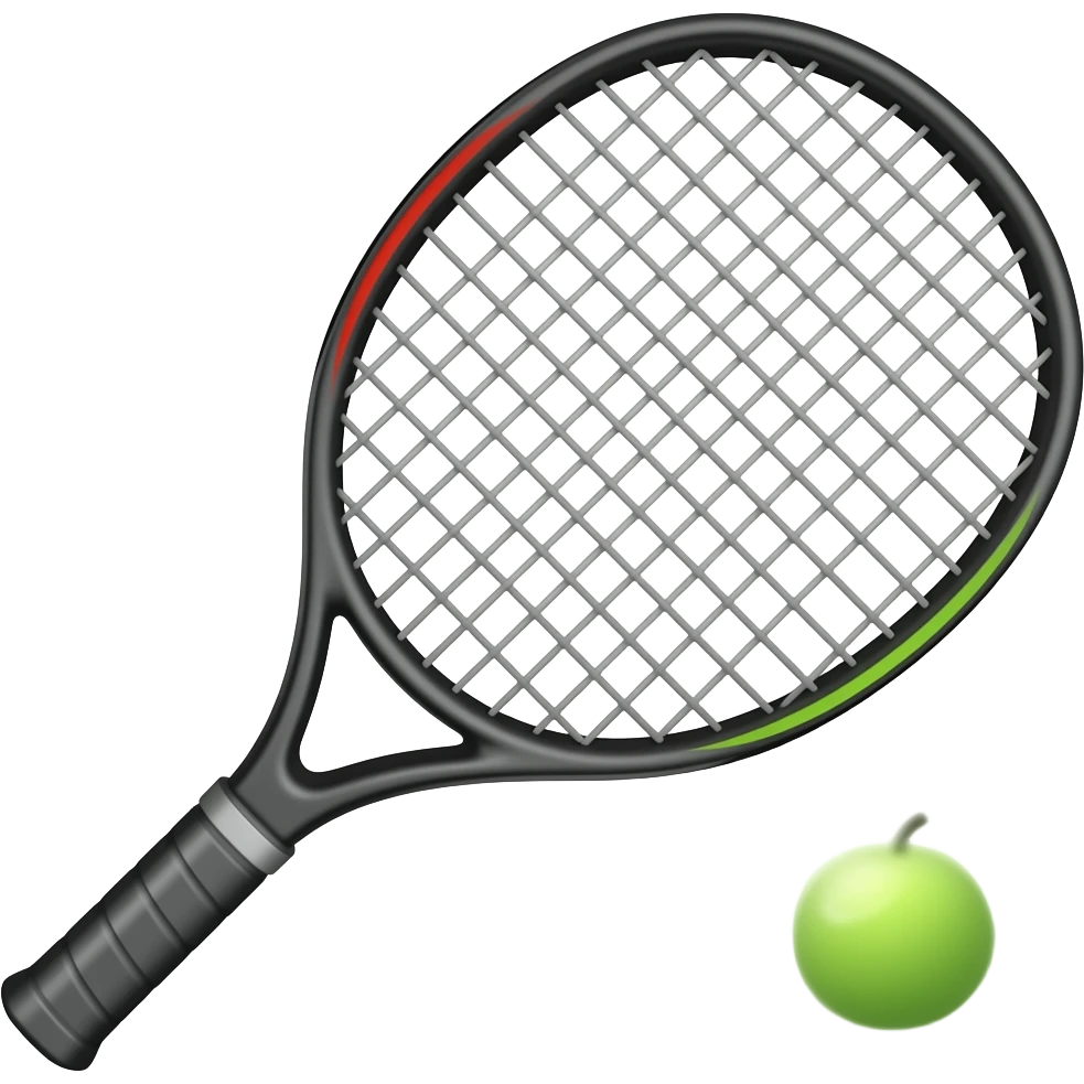 Kamst du mir ein Emoji mit einem padel Schläger machen? emoji