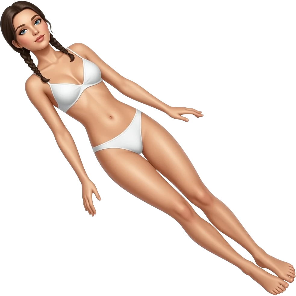 bras nu étendu sur le long, femme emoji