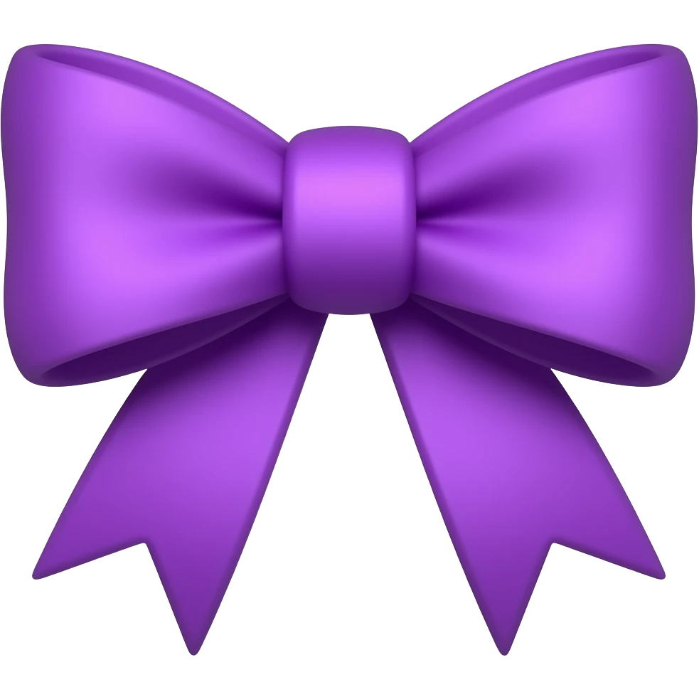 Purple bow emojis emoji