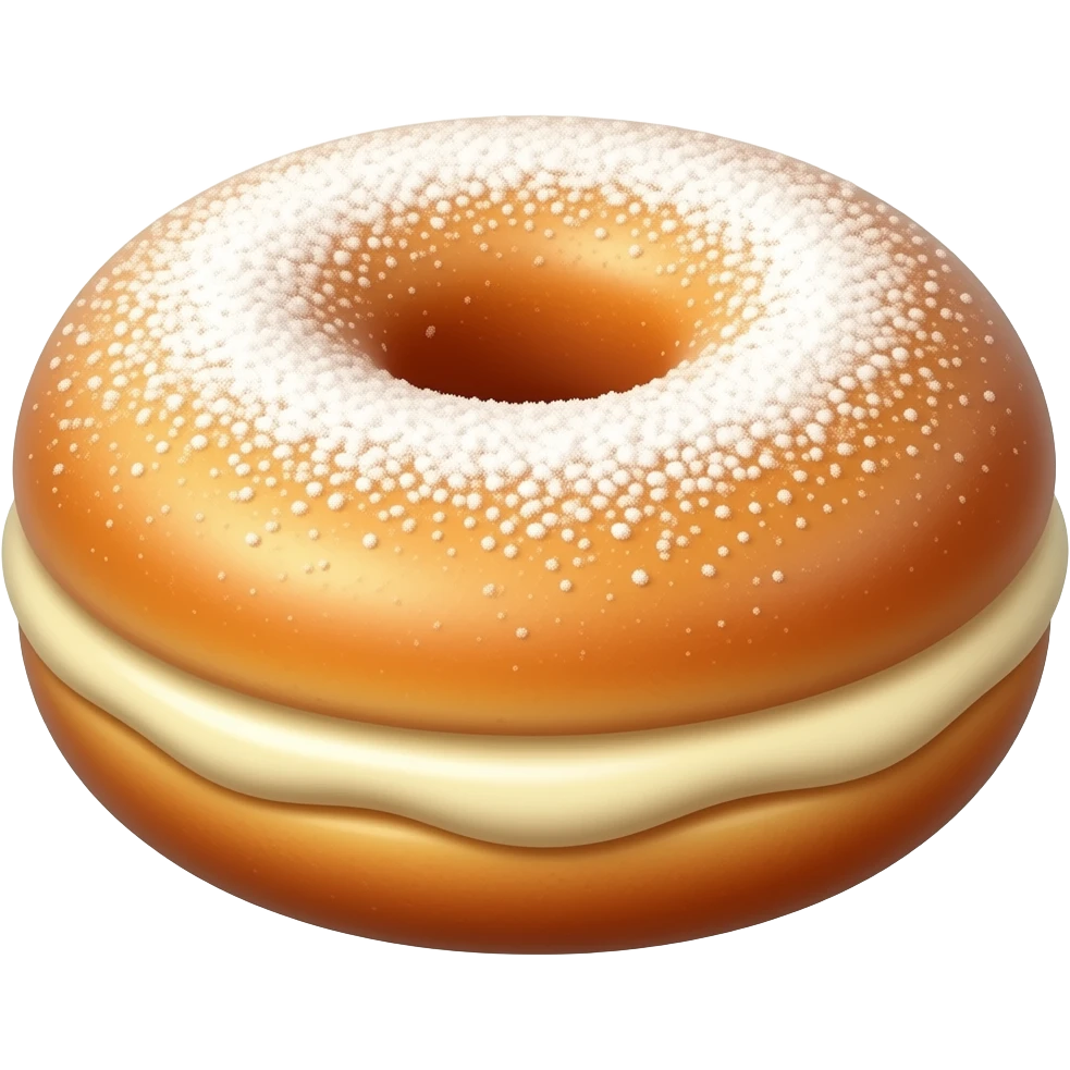 Cream filled donut emoji