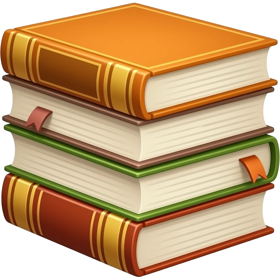 стопка книг осенних оттенков emoji