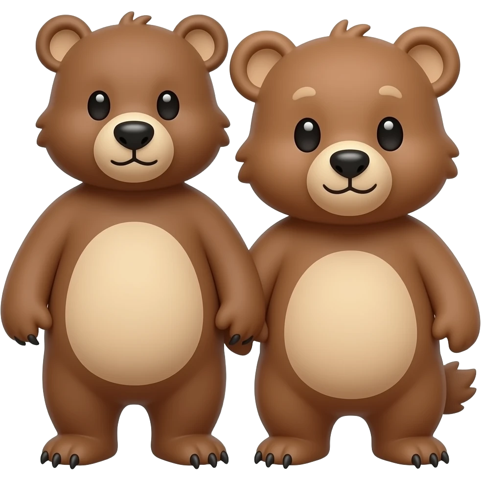 Bear and cub emoji