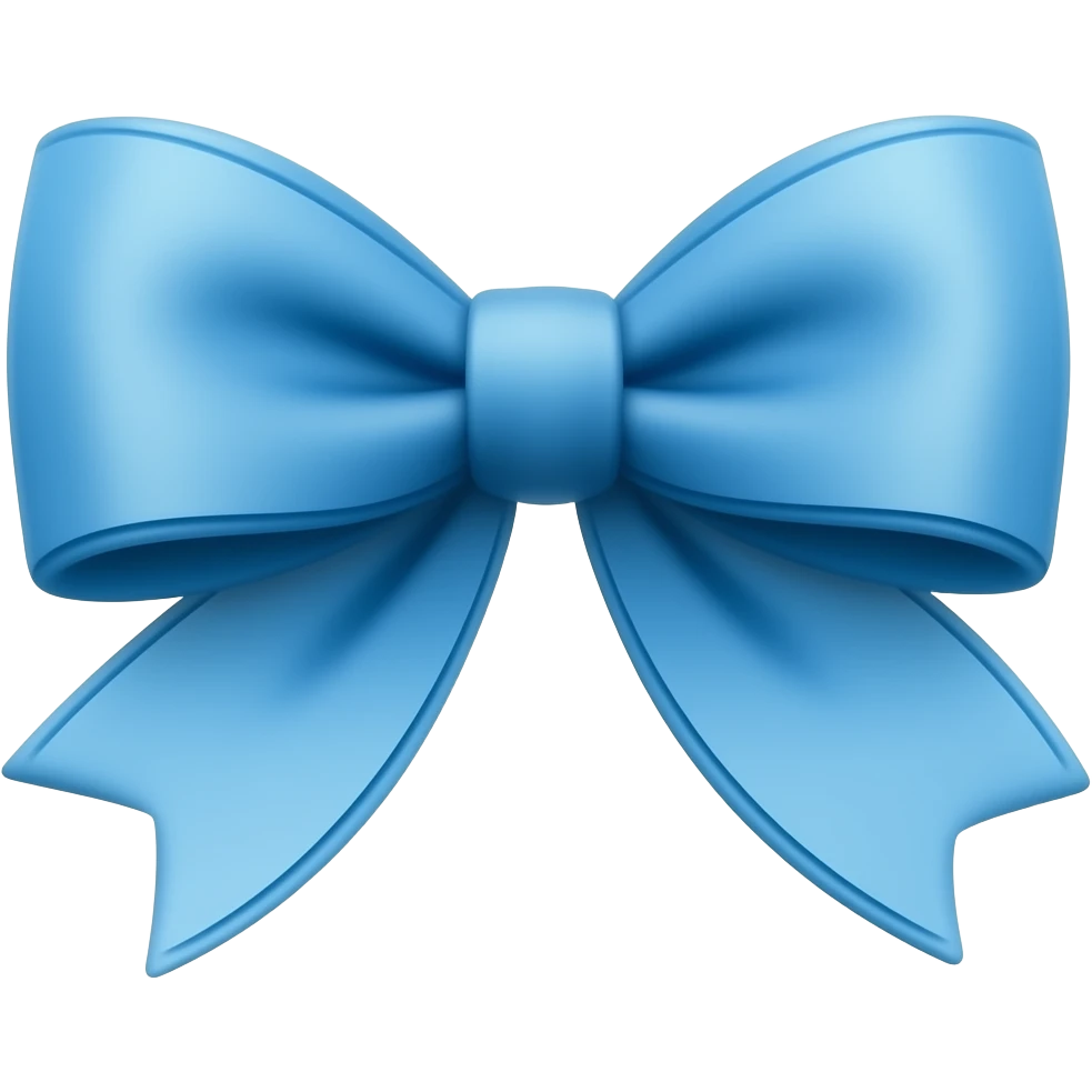 Blue bow emoji
