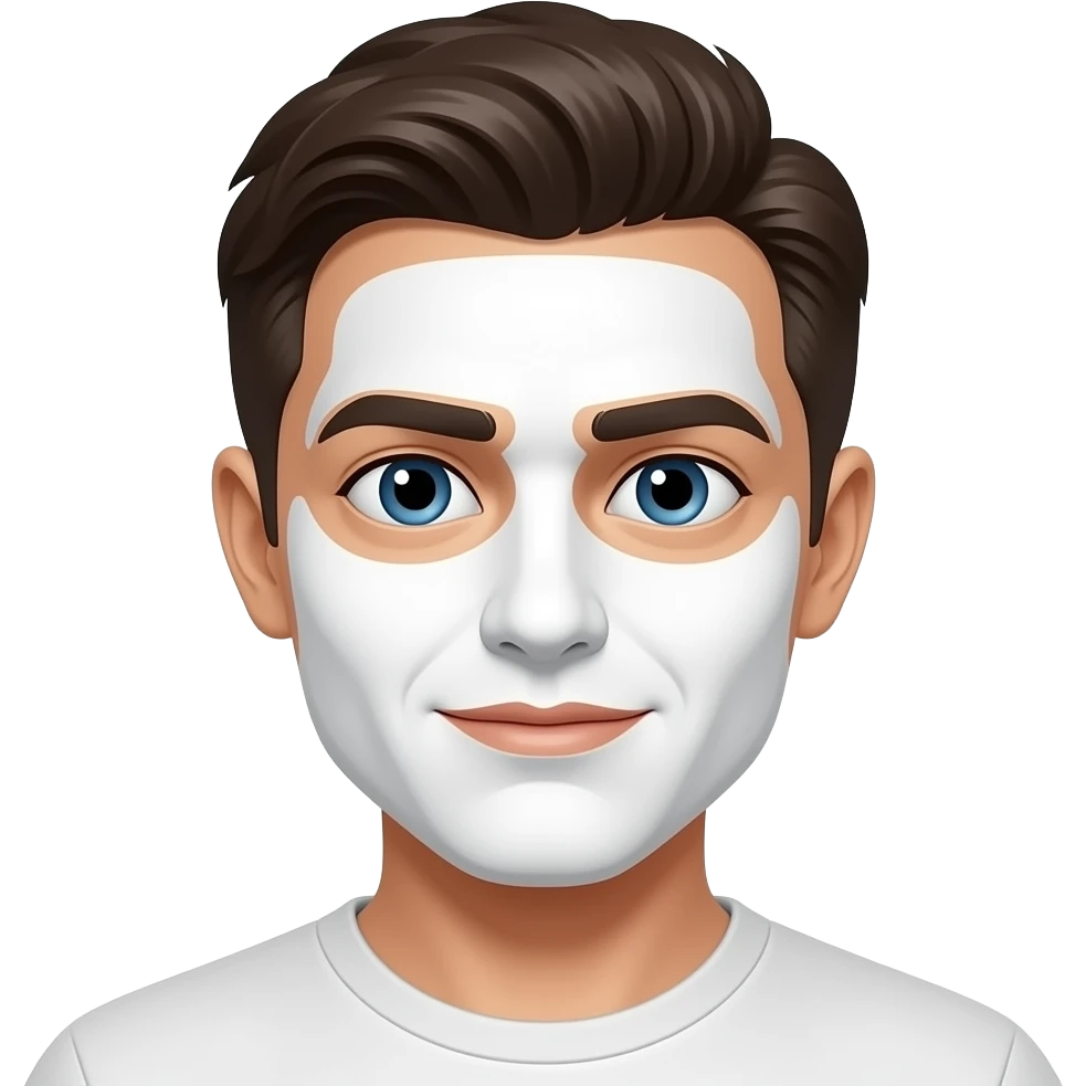 emoji with white paint on it emoji