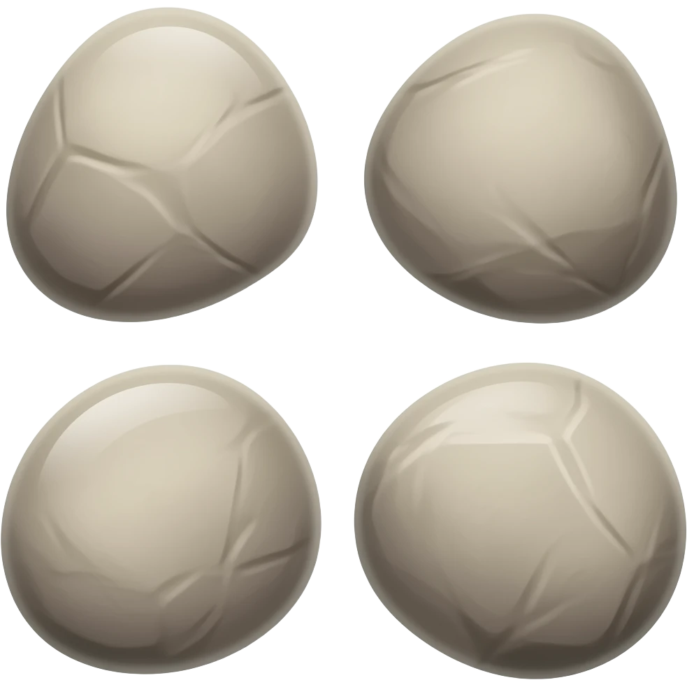 5 smooth rocks emoji