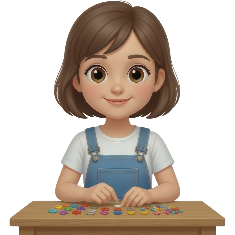 girl arranging small items emoji